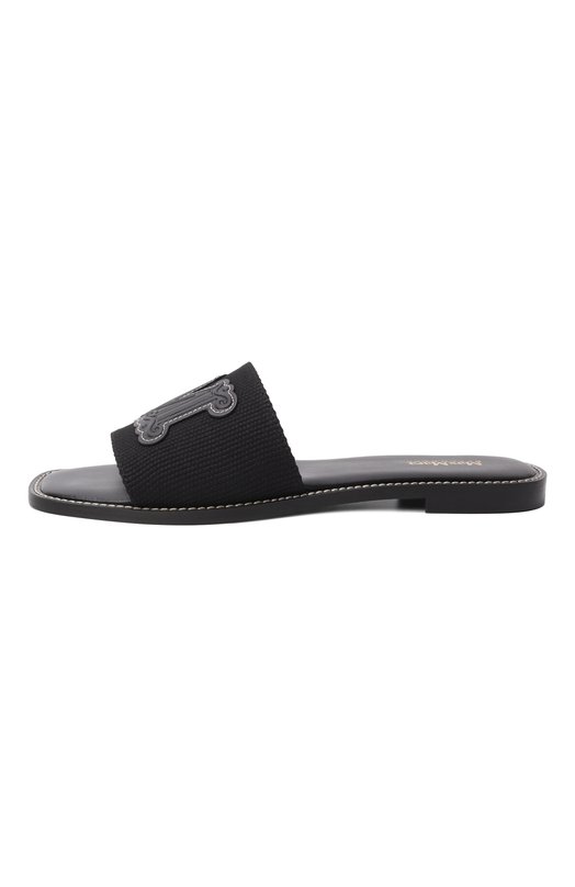 Текстильные шлепанцы Geneve Weekend Max Mara GENE 2516521019 Чёрный  GENE 2516521019 Фото 4
