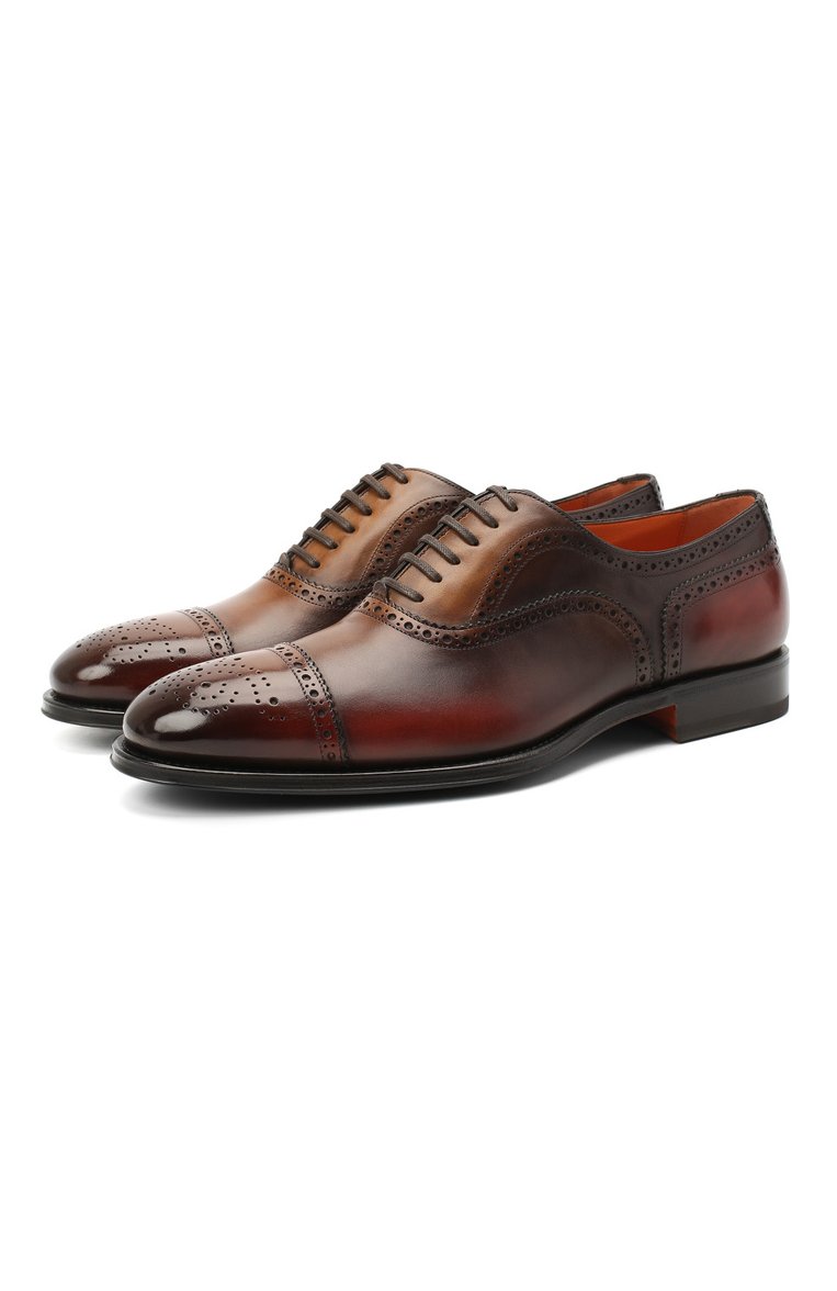 Кожаные оксфорды SANTONI, арт. MCPG17110RG1INGCT30, фото 1