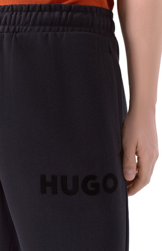 Хлопковые брюки HUGO 50529110 Чёрный  50529110 Фото 5