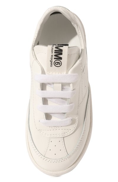 Кожаные кеды MM6 белого цвета по цене 22850 руб., арт. 73414/20-27, фото 4 Кожаные кеды MM6, арт. 73414/20-27, фото 4
