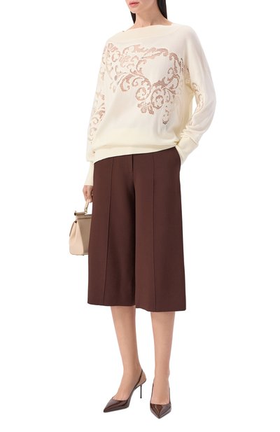 Женский пуловер из хлопка и вискозы ELIE SAAB, арт. T0275NR26/CK014