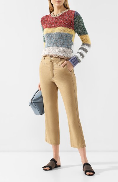 Брюки из смеси хлопка и льна LOEWE, арт. S2192211IB, фото 2