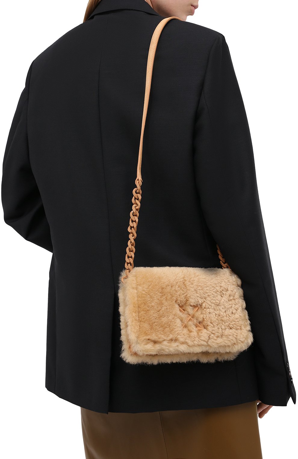 Сумка 0.5 jitney OFF-WHITE бежевого цвета по цене 133500 руб., арт. 0WNA104E20LEA0046100, фото 2 Сумка 0.5 jitney OFF-WHITE, арт. 0WNA104E20LEA0046100, фото 2