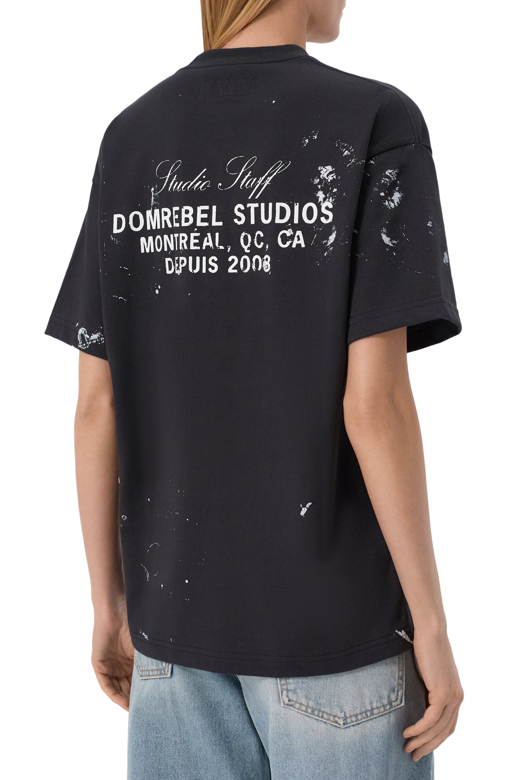 Хлопковая футболка DOMREBEL черного цвета по цене 24950 руб., арт. STAFF/T-SHIRT, фото 4 Хлопковая футболка DOMREBEL, арт. STAFF/T-SHIRT, фото 4