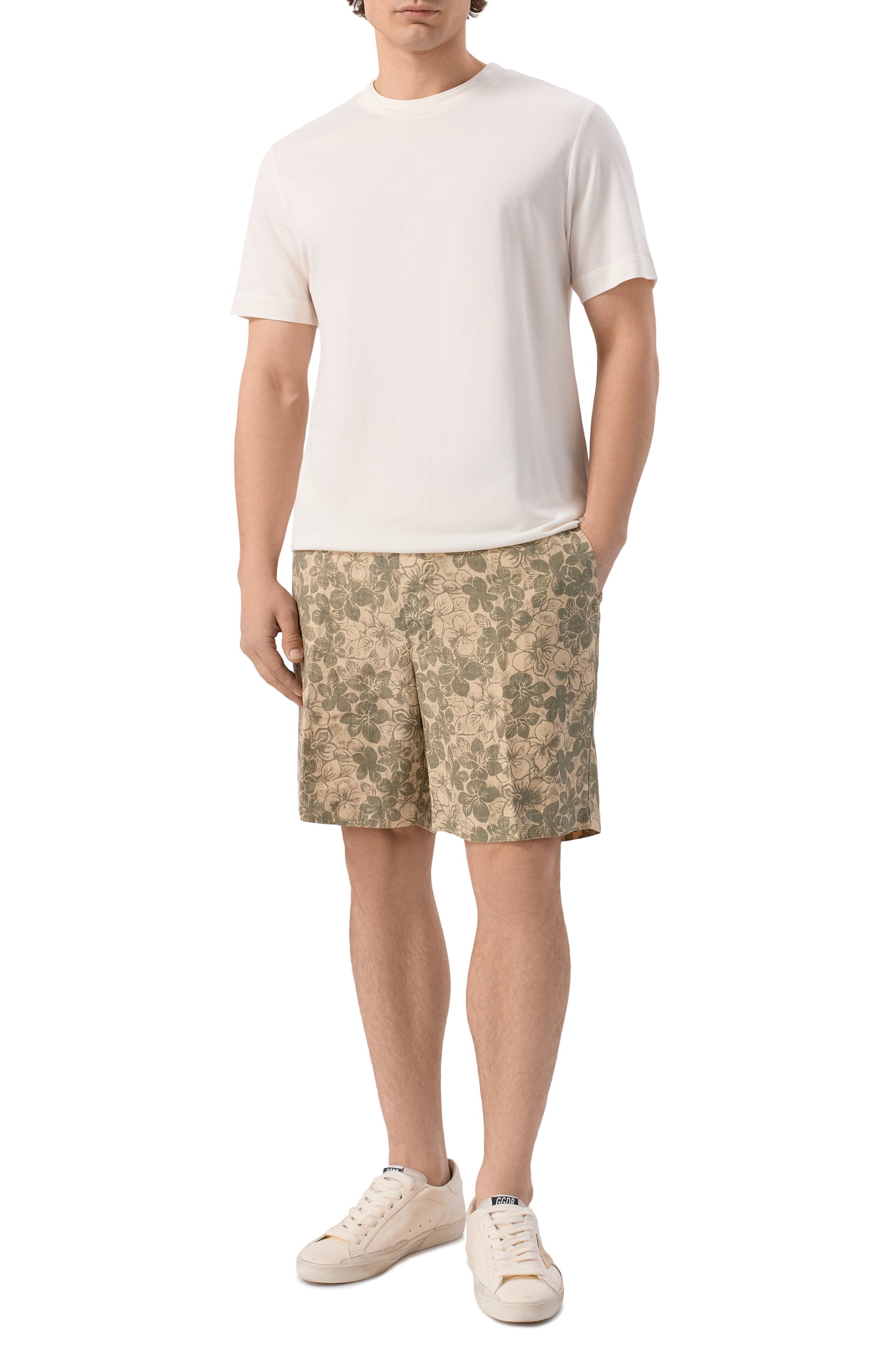 Льняные шорты 120% LINO, арт. 33ALIM29R8/G448/000, фото 2