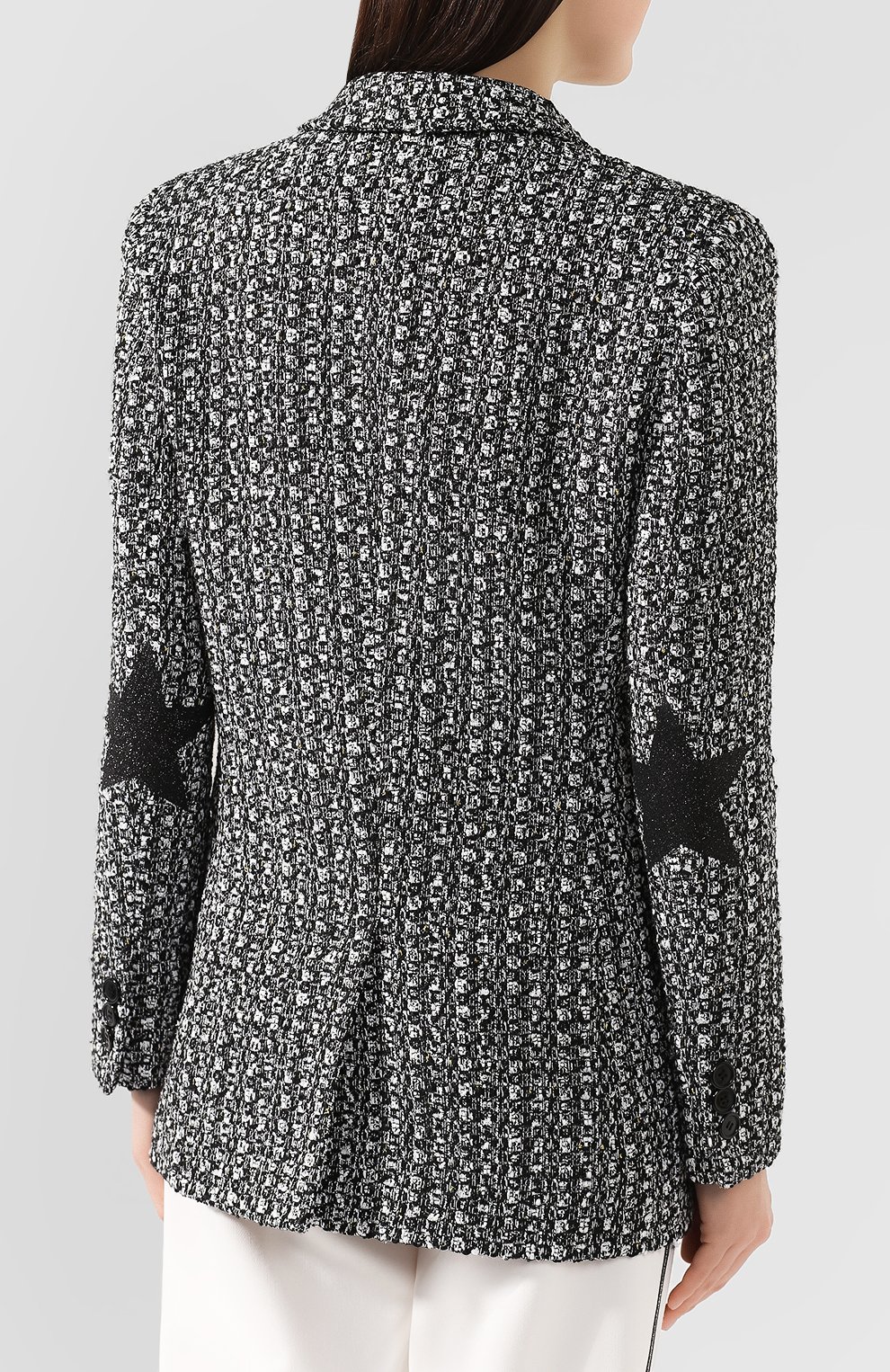 Жакет SEVEN LAB черно-белого цвета по цене 26880 руб., арт. JTW20-C2STARS blk/wh, фото 4 Жакет SEVEN LAB, арт. JTW20-C2STARS blk/wh, фото 4