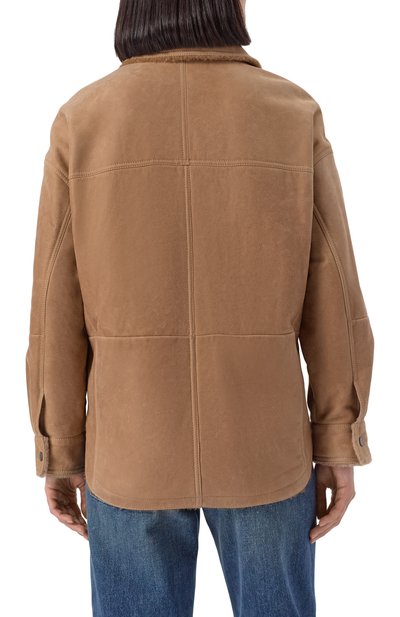 Дубленка из овчины BRUNELLO CUCINELLI коричневого цвета по цене 1095000 руб., арт. MPMCS7866P, фото 4 Дубленка из овчины BRUNELLO CUCINELLI, арт. MPMCS7866P, фото 4