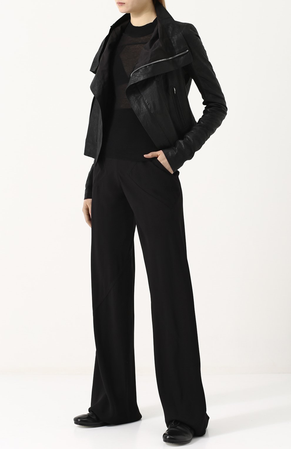 Однотонные расклешенные брюки с карманами RICK OWENS, арт. RP18S8301/Y, фото 2