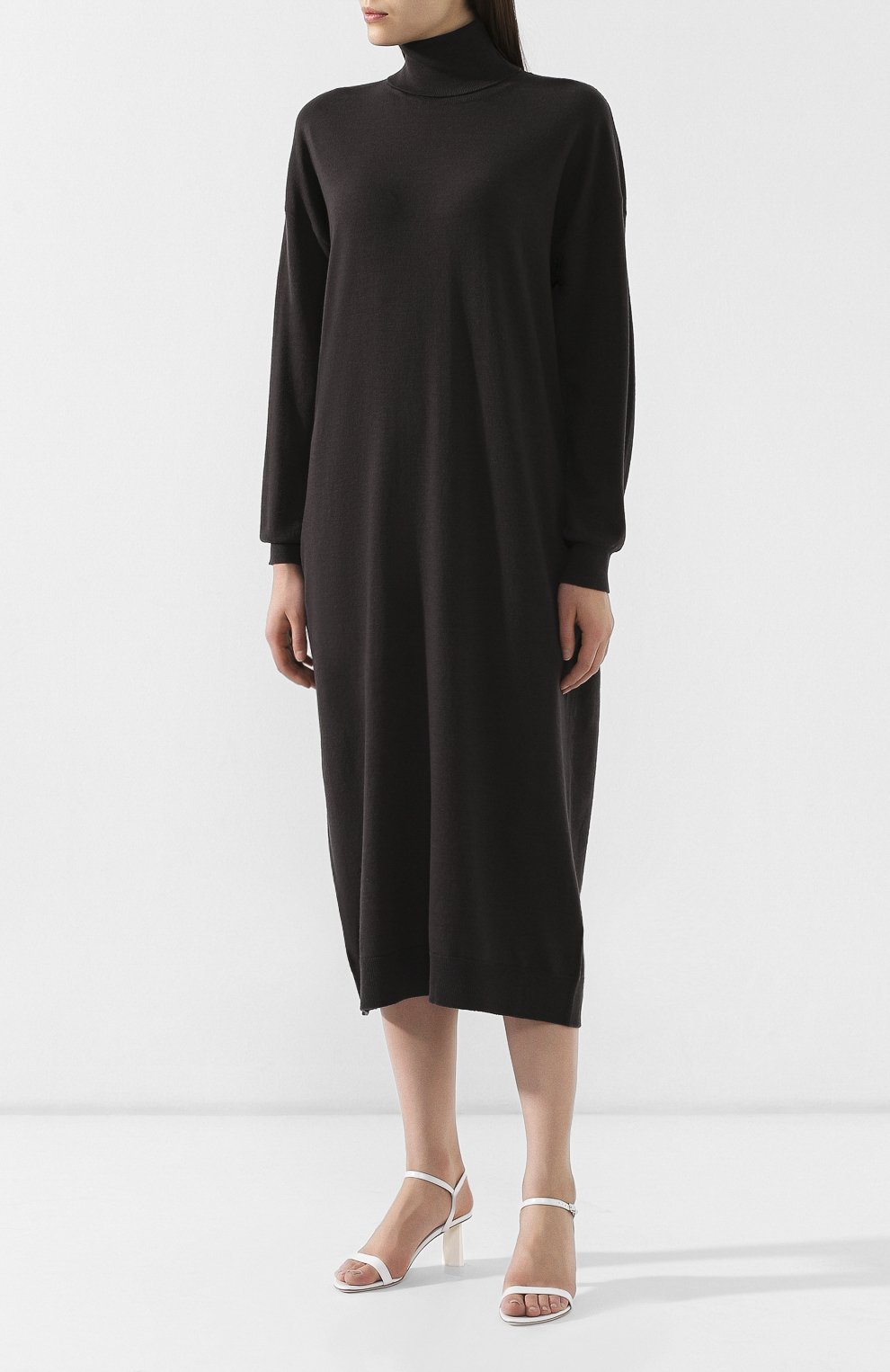 Шерстяное платье DSQUARED2 серого цвета по цене 94100 руб., арт. S75CV0102/S16894, фото 3 Шерстяное платье DSQUARED2, арт. S75CV0102/S16894, фото 3