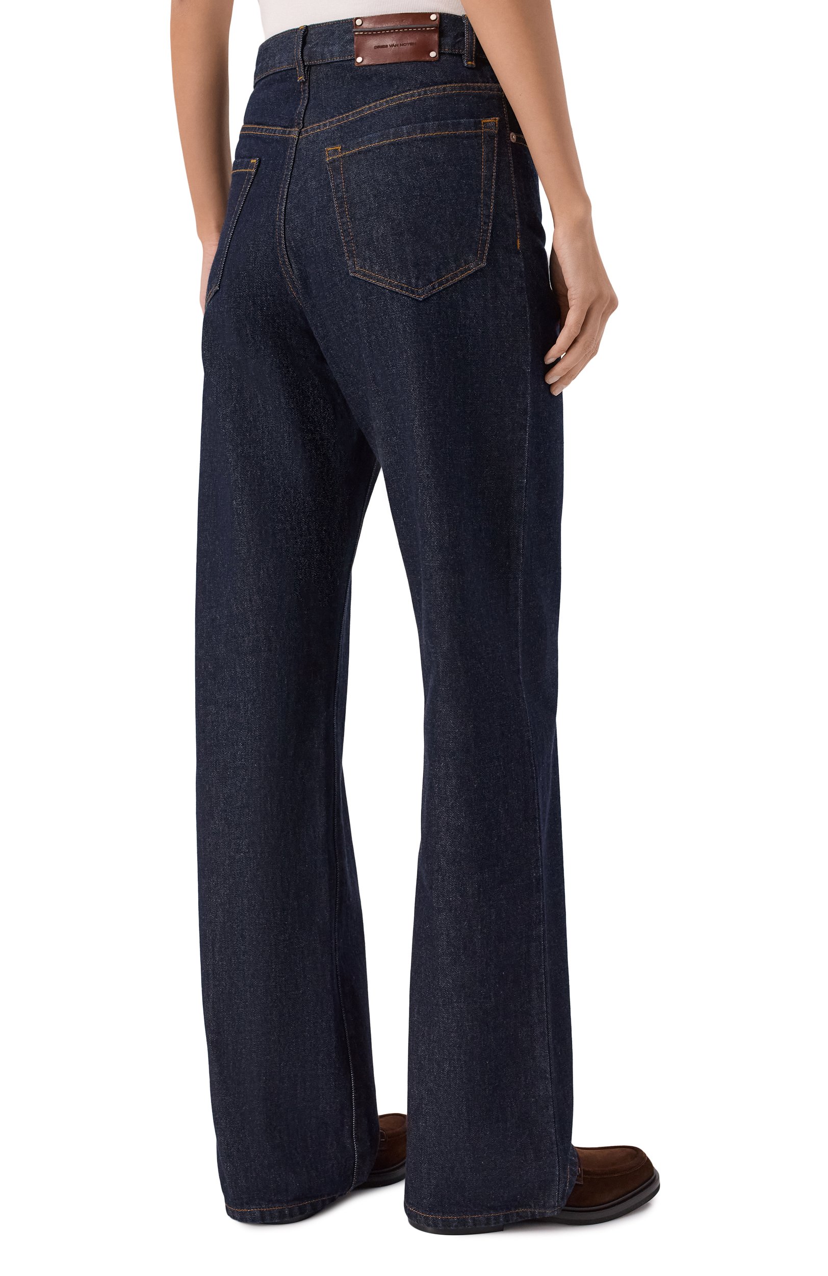 Джинсы presta DRIES VAN NOTEN синего цвета по цене 56350 руб., арт. 130910/4400, фото 4 Джинсы presta DRIES VAN NOTEN, арт. 130910/4400, фото 4
