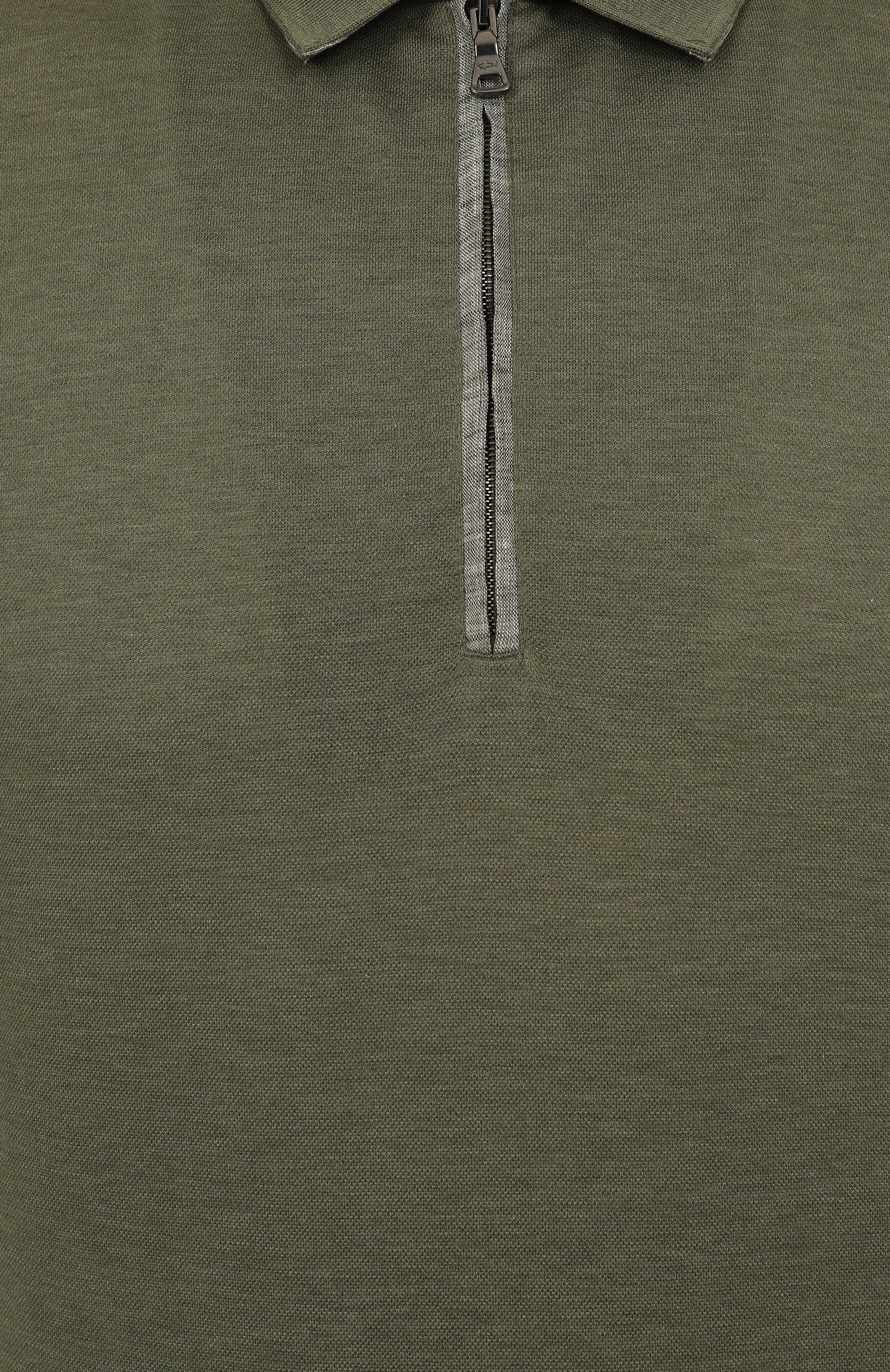 Хлопковое поло PAUL&SHARK хаки цвета по цене 36050 руб., арт. 25411225, фото 6 Хлопковое поло PAUL&SHARK, арт. 25411225, фото 6