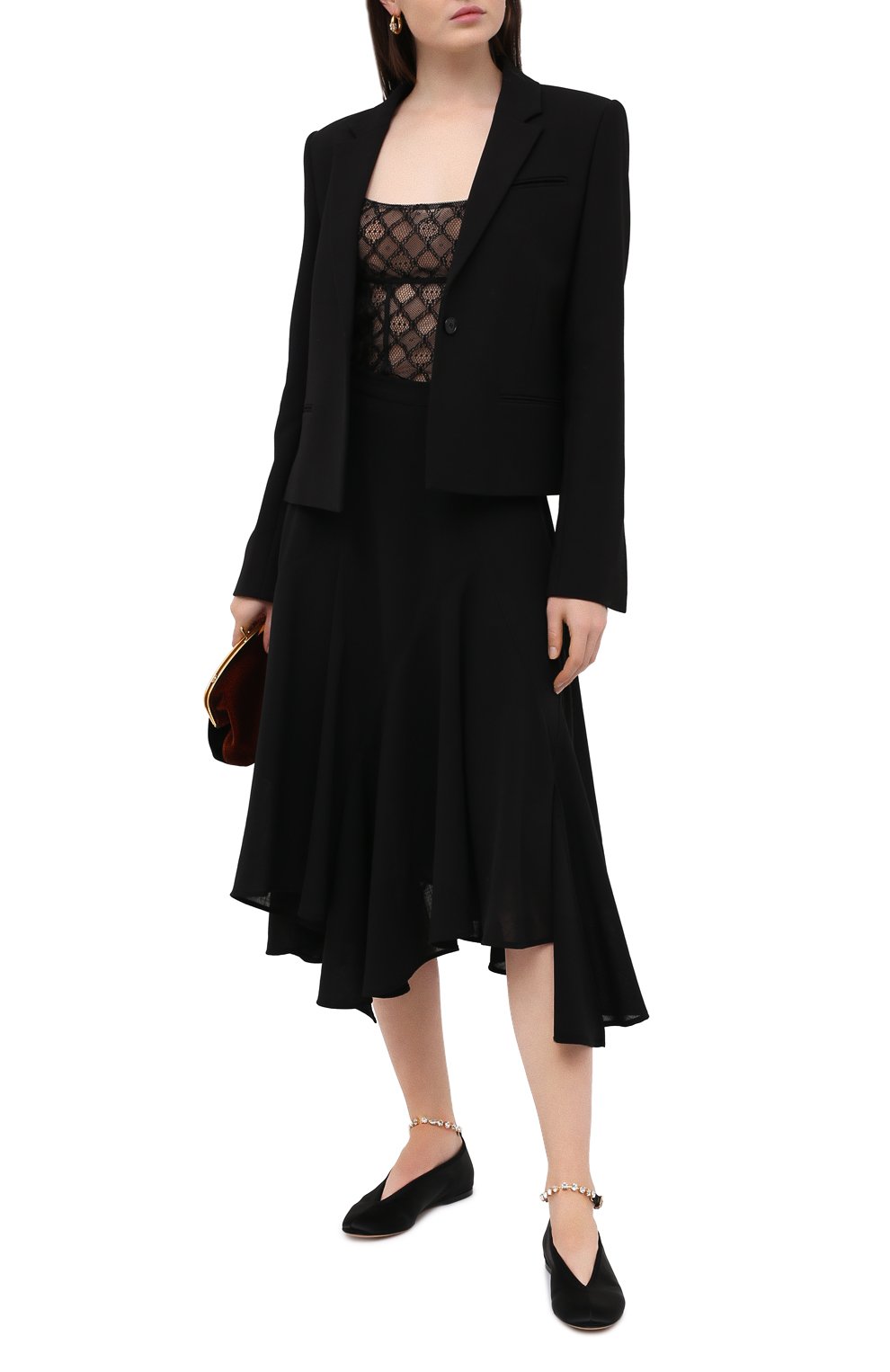 Текстильные балетки JW ANDERSON черного цвета по цене 59950 руб., арт. AN35015A/12090, фото 2 Текстильные балетки JW ANDERSON, арт. AN35015A/12090, фото 2