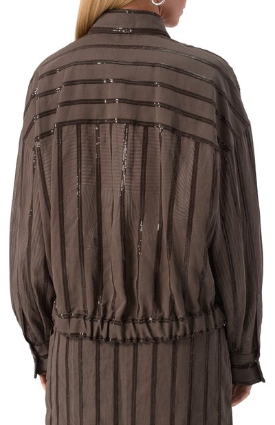 Хлопковая куртка BRUNELLO CUCINELLI коричневого цвета по цене 722500 руб., арт. MH911S0306, фото 4 Хлопковая куртка BRUNELLO CUCINELLI, арт. MH911S0306, фото 4
