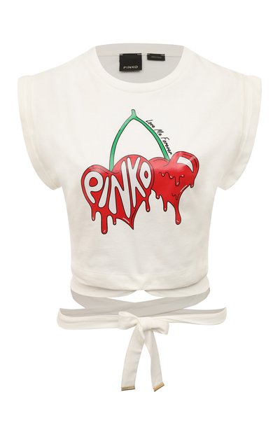 Женская хлопковая футболка PINKO, арт. 101123-A0U1