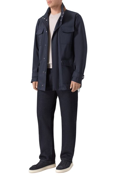 Кеды из нубука PANTANETTI темно-синего цвета по цене 49450 руб., арт. 19580C/PAIK, фото 2 Кеды из нубука PANTANETTI, арт. 19580C/PAIK, фото 2