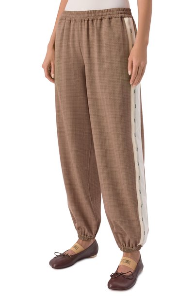 Джоггеры MOSCHINO коричневого цвета по цене 106000 руб., арт. A0314/0526, фото 3 Джоггеры MOSCHINO, арт. A0314/0526, фото 3