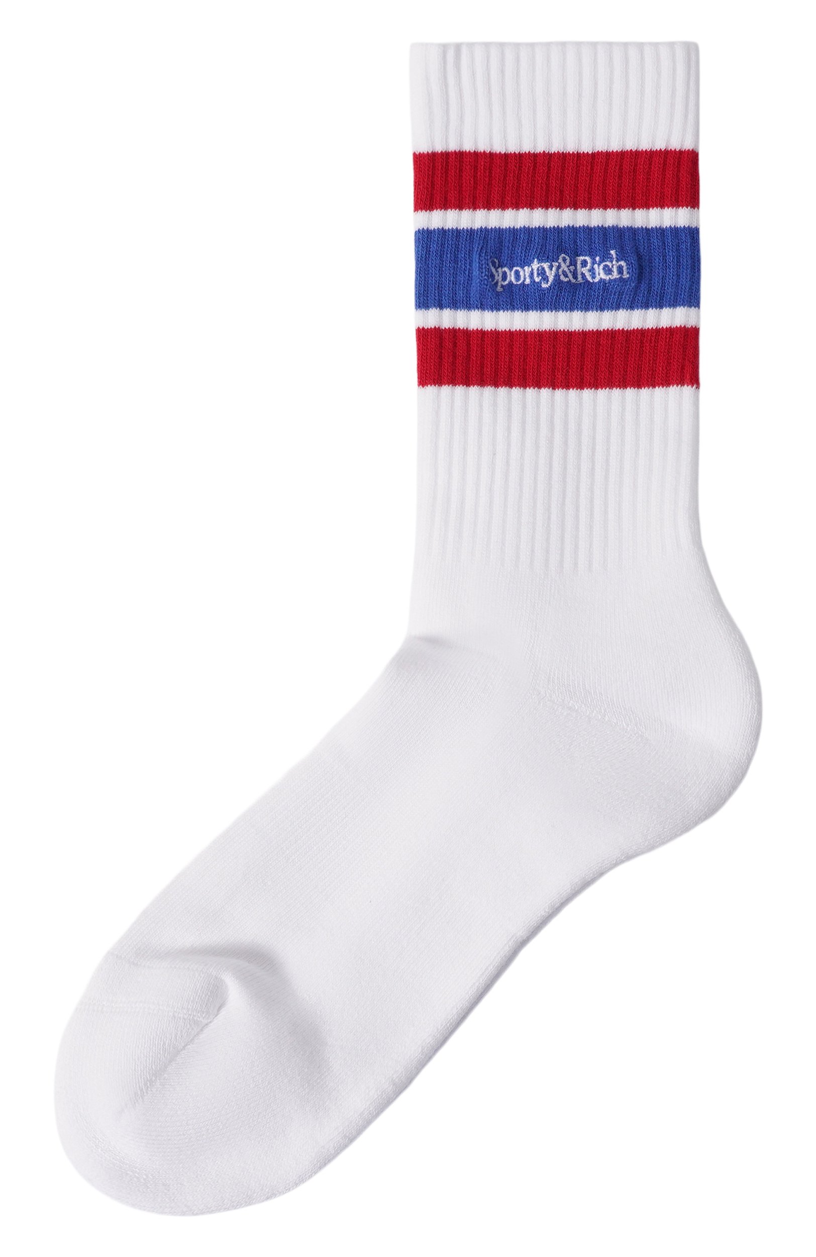 Хлопковые носки SPORTY AND RICH белого цвета по цене 5720 руб., арт. AC00471300WH81, фото 1 Хлопковые носки SPORTY AND RICH, арт. AC00471300WH81, фото 1