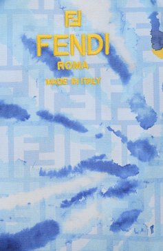 Детская хлопковая рубашка FENDI голубого цвета, арт. JMC169/AQT9 | Фото 3 (Рукава: Короткие; Случай: Повседневный; Материал сплава: Проставлено; Материал внешний: Хлопок; Драгоценные камни: Проставлено; Ростовка одежда: 4 года | 104 см, 6 лет | 116 см, 8 лет | 128 см, 12 лет | 152 см, 10 - 11 лет | 140 - 146см, 13 - 15 лет | 158 см, 5 лет | 110 см)