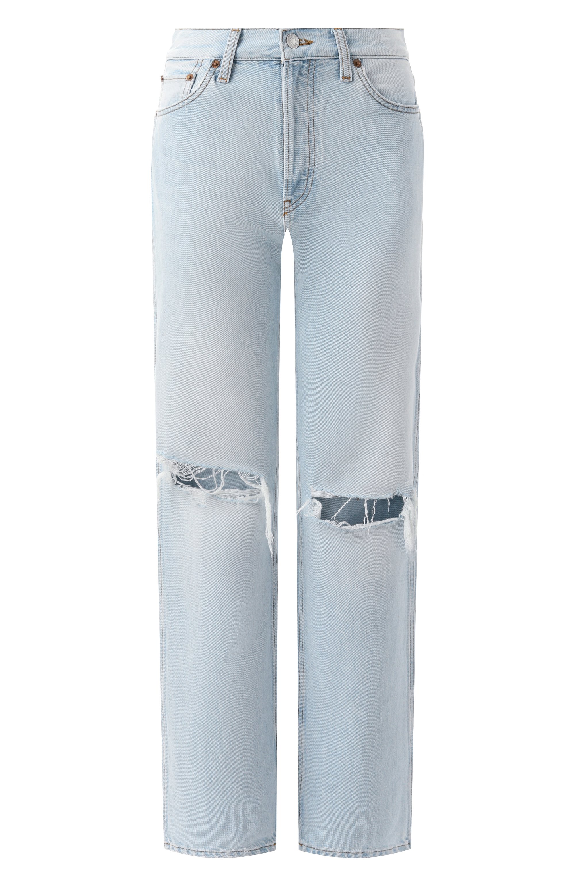 Джинсы RE/DONE светло-голубого цвета по цене 39700 руб., арт. 188-3WHRL/A/, фото 1 Джинсы RE/DONE, арт. 188-3WHRL/A/, фото 1