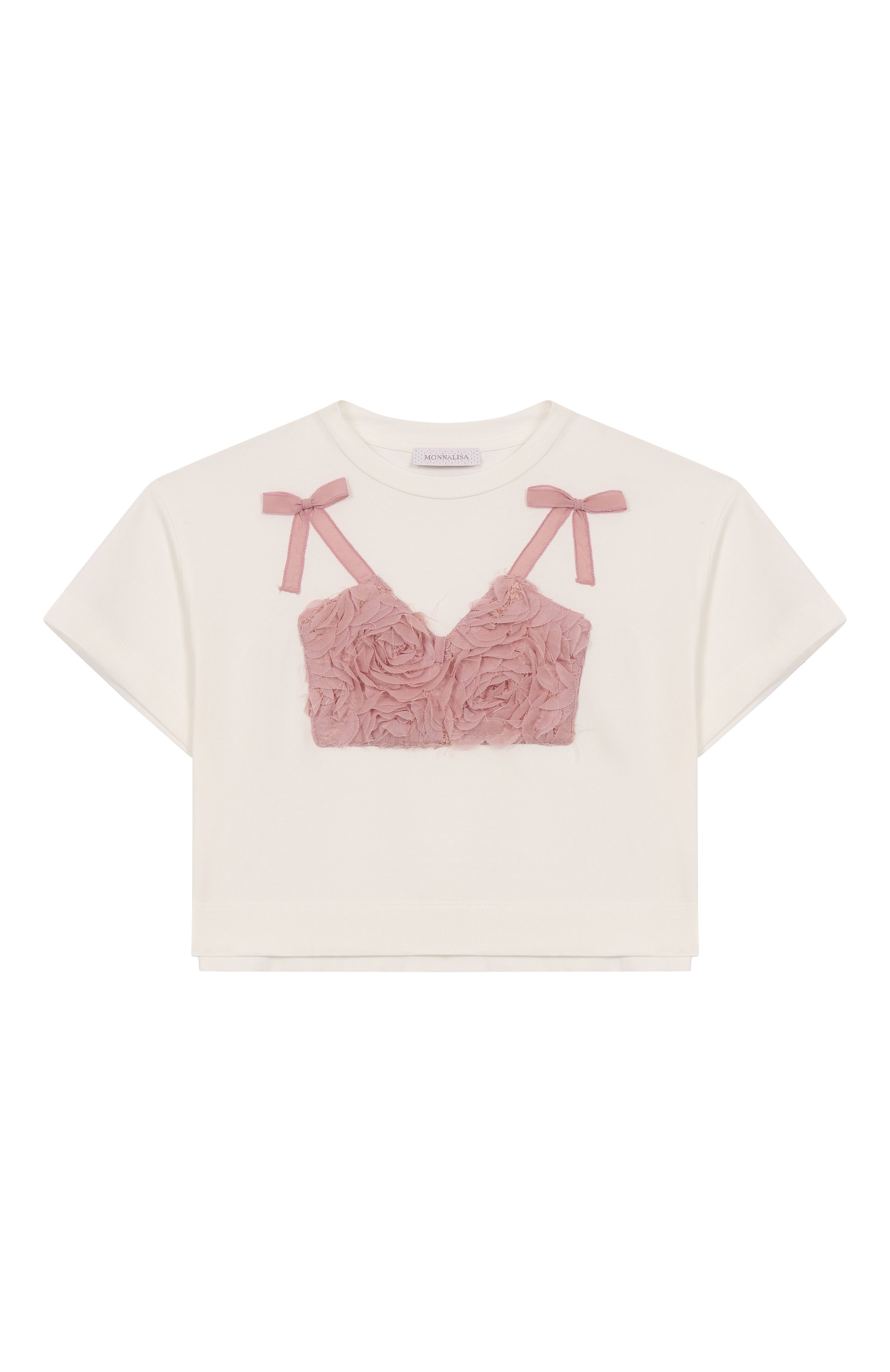 Хлопковая футболка MONNALISA, арт. 79F600, фото 1