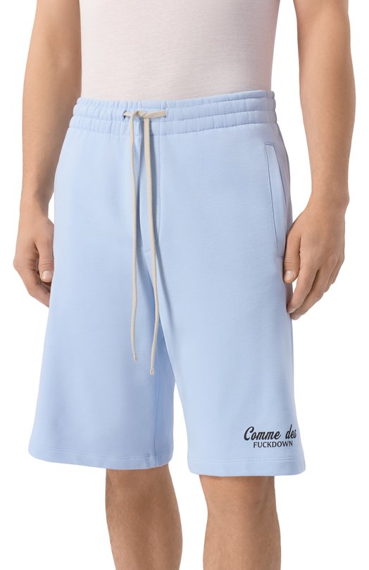 Хлопковые шорты Comme des Fuckdown CFABM01930 Голубой  CFABM01930 Фото 3