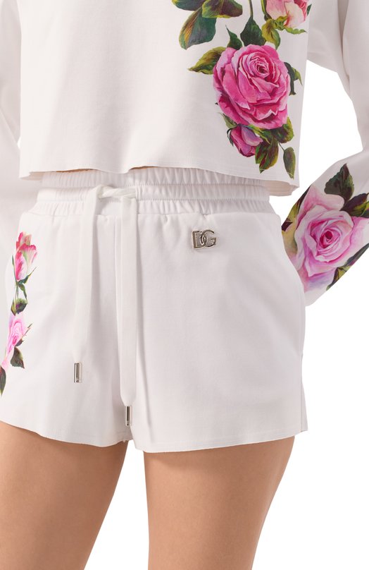 Хлопковые шорты Dolce & Gabbana FTCKKT/GDCZ0 Белый  FTCKKT/GDCZ0 Фото 5