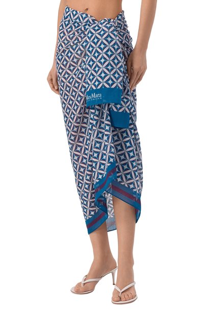 Хлопковое парео MAX MARA, арт. BCHELFI 261654101, фото 3