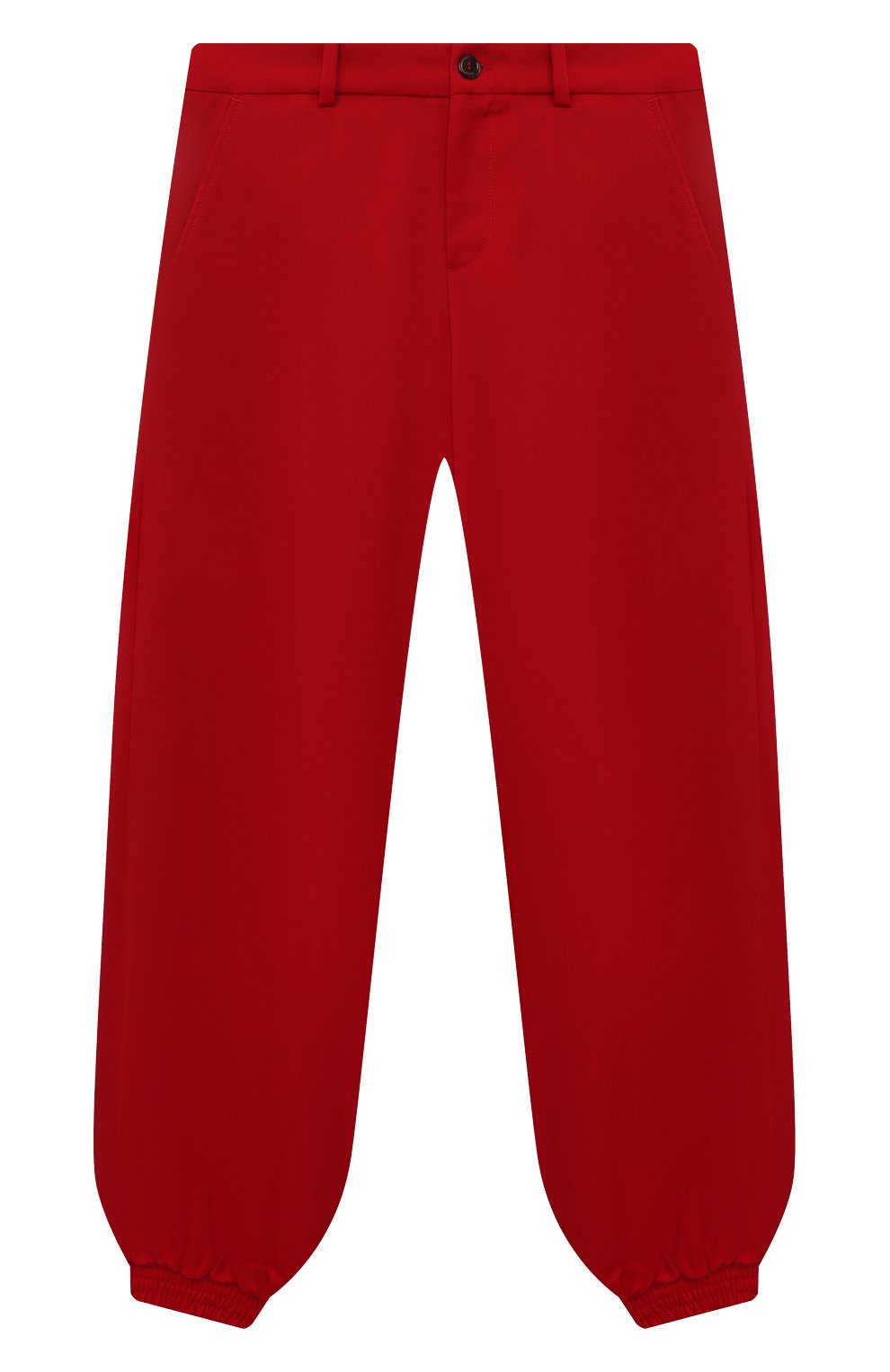 Шерстяные джоггеры GUCCI красного цвета по цене 46900 руб., арт. 591569 XWAHE, фото 1 Шерстяные джоггеры GUCCI, арт. 591569 XWAHE, фото 1