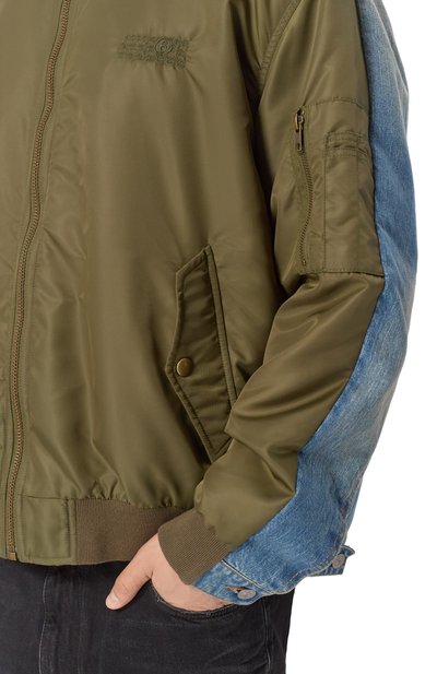 Комбинированный бомбер MM6, арт. SH0AM0044/MTN038, фото 5