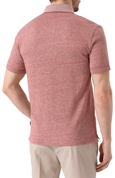 Поло из хлопка и льна BOSS, арт. 50537501, фото 4