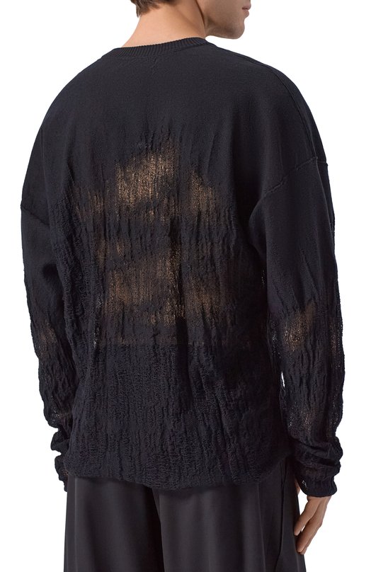 Хлопковый джемпер Isabel Benenato UK210S26 Чёрный  UK210S26 Фото 4