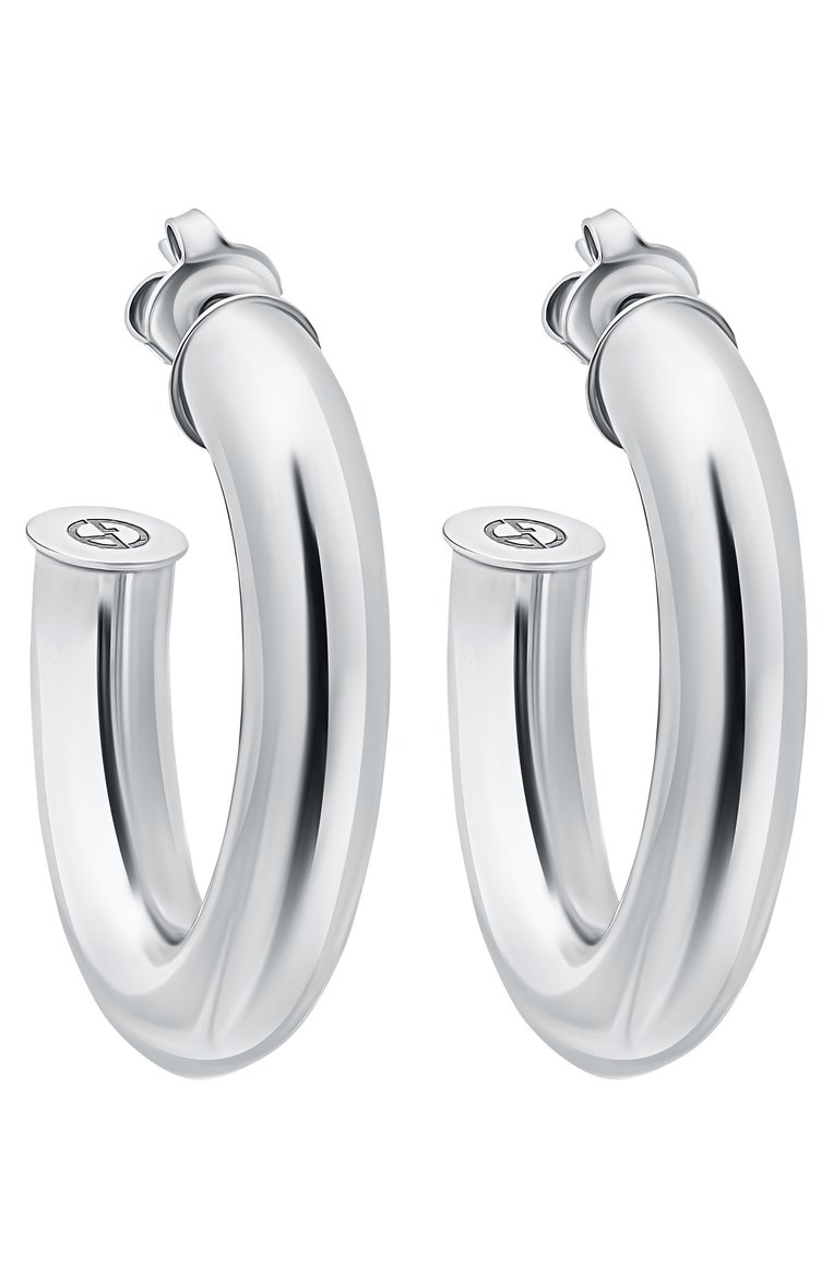 Женские серьги GIORGIO ARMANI серебряного цвета, арт. 61L601 4F961 | Фото 3 (Нос: Не проставлено; Региональные ограничения белый список (Axapta Mercury): Не проставлено; Материал: Серебро)