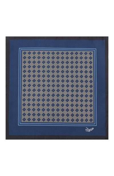 Шелковый платок ZEGNA синего цвета по цене 15650 руб., арт. Z8J06/39C, фото 3 Шелковый платок ZEGNA, арт. Z8J06/39C, фото 3