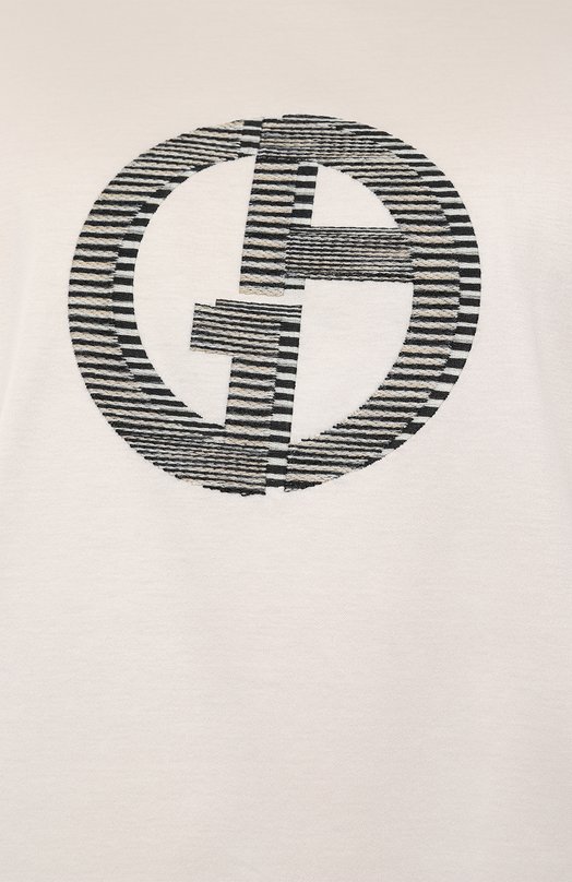 Хлопковая футболка Giorgio Armani 6RSM79/SJXDZ Белый  6RSM79/SJXDZ Фото 5