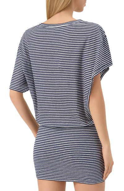 Льняное платье DSQUARED2 синего цвета по цене 56050 руб., арт. S73CU0314/S23601, фото 4 Льняное платье DSQUARED2, арт. S73CU0314/S23601, фото 4