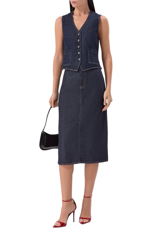 Джинсовая юбка Frame Denim 5007105/THE TR0USER SKIRT Синий  5007105/THE TR0USER SKIRT Фото 2