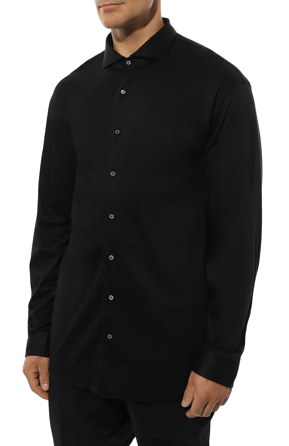 Хлопковая рубашка VAN LAACK черного цвета по цене 32100 руб., арт. PER-L/180031/3XL, фото 3 Хлопковая рубашка VAN LAACK, арт. PER-L/180031/3XL, фото 3