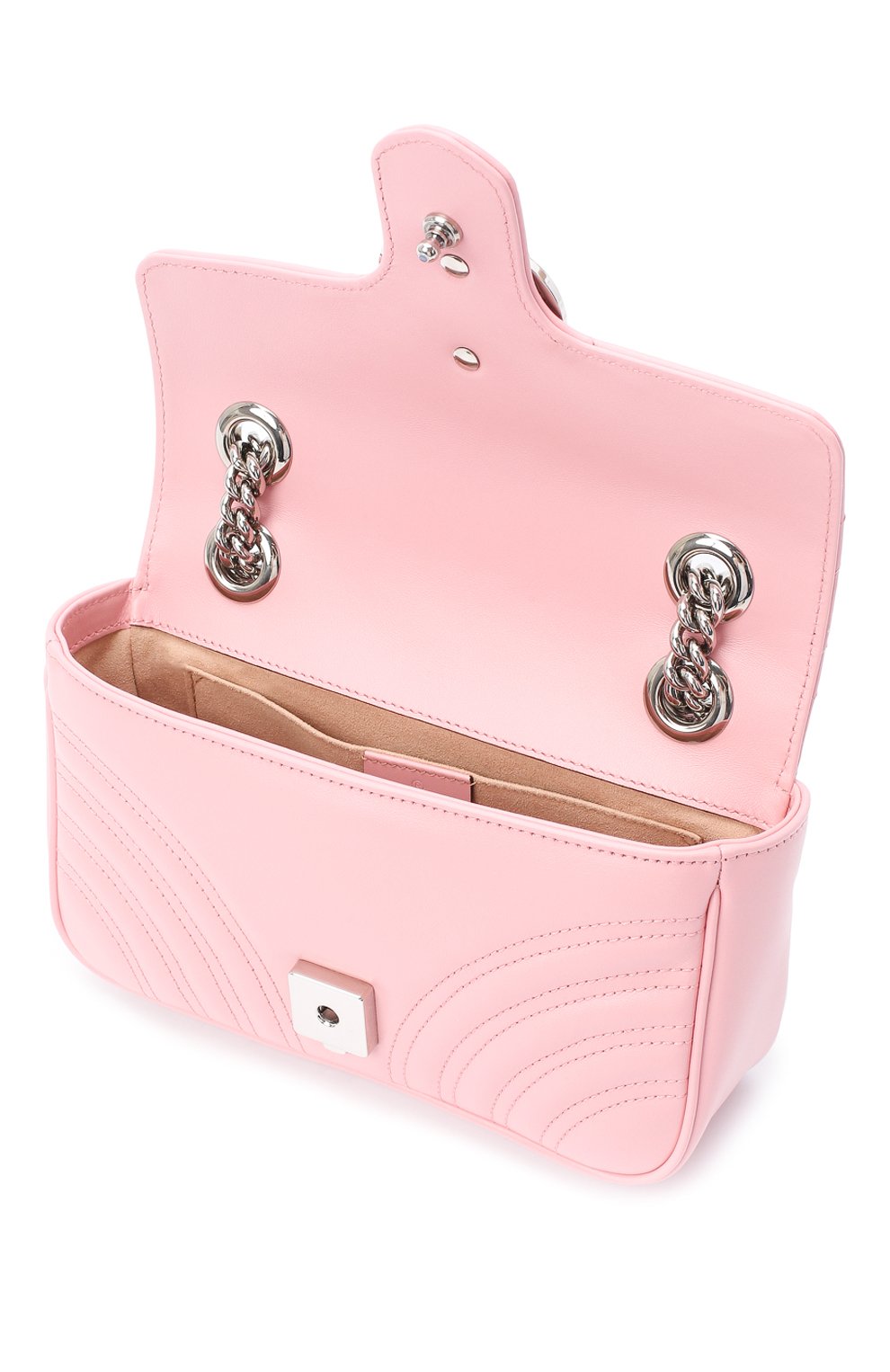 Сумка gg marmont mini GUCCI светло-розового цвета по цене 243360 руб., арт. 446744/DTDIP, фото 4 Сумка gg marmont mini GUCCI, арт. 446744/DTDIP, фото 4