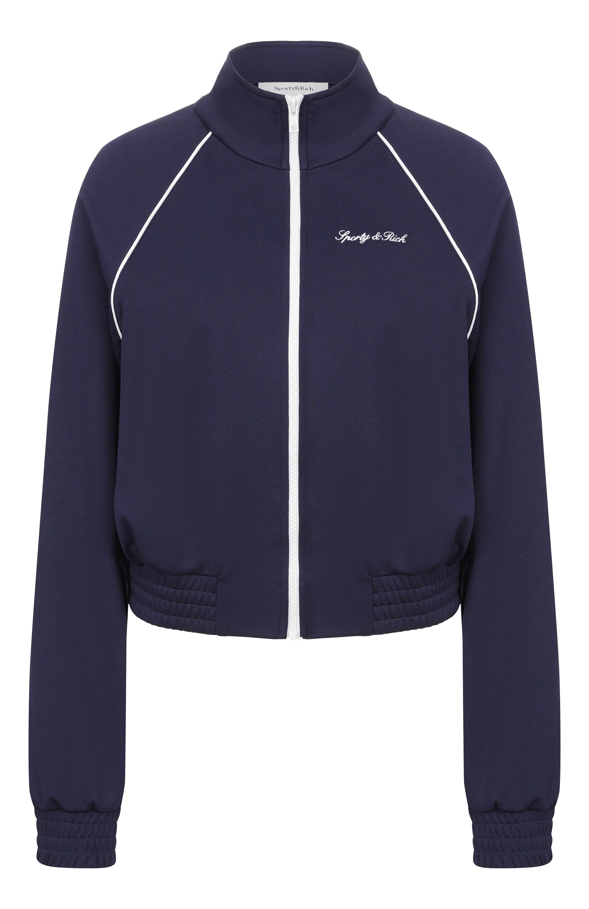 Толстовка SPORTY AND RICH темно-синего цвета по цене 38600 руб., арт. JA066710326BL107, фото 1 Толстовка SPORTY AND RICH, арт. JA066710326BL107, фото 1