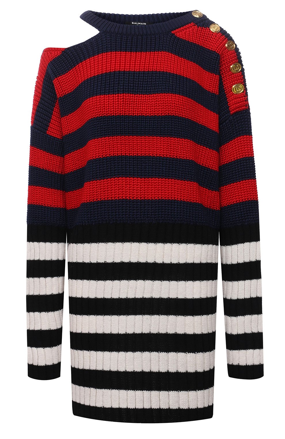 Платье из шерсти и лиоцелла BALMAIN, арт. WF0RF020/K339, фото 1