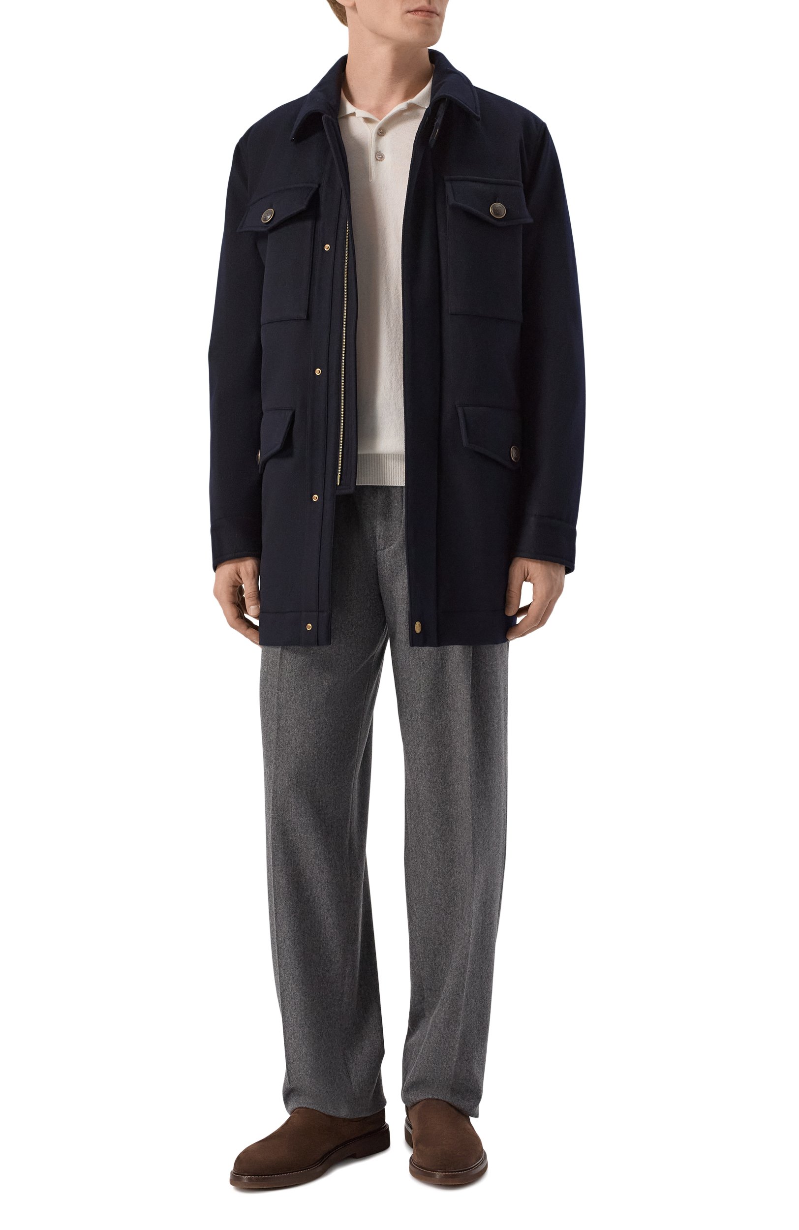 Кашемировая куртка BRUNELLO CUCINELLI темно-синего цвета по цене 1160000 руб., арт. MM4006006, фото 2 Кашемировая куртка BRUNELLO CUCINELLI, арт. MM4006006, фото 2