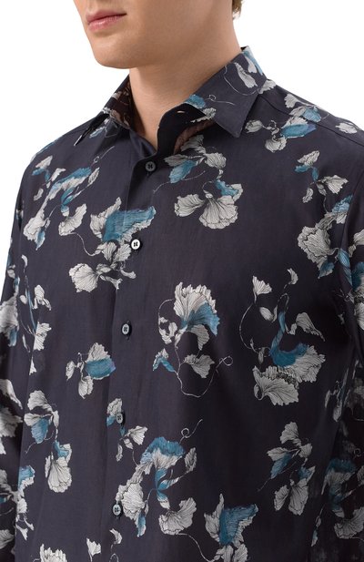 Рубашка изо льна и хлопка ZILLI, арт. SP0I01M085024002F, фото 5