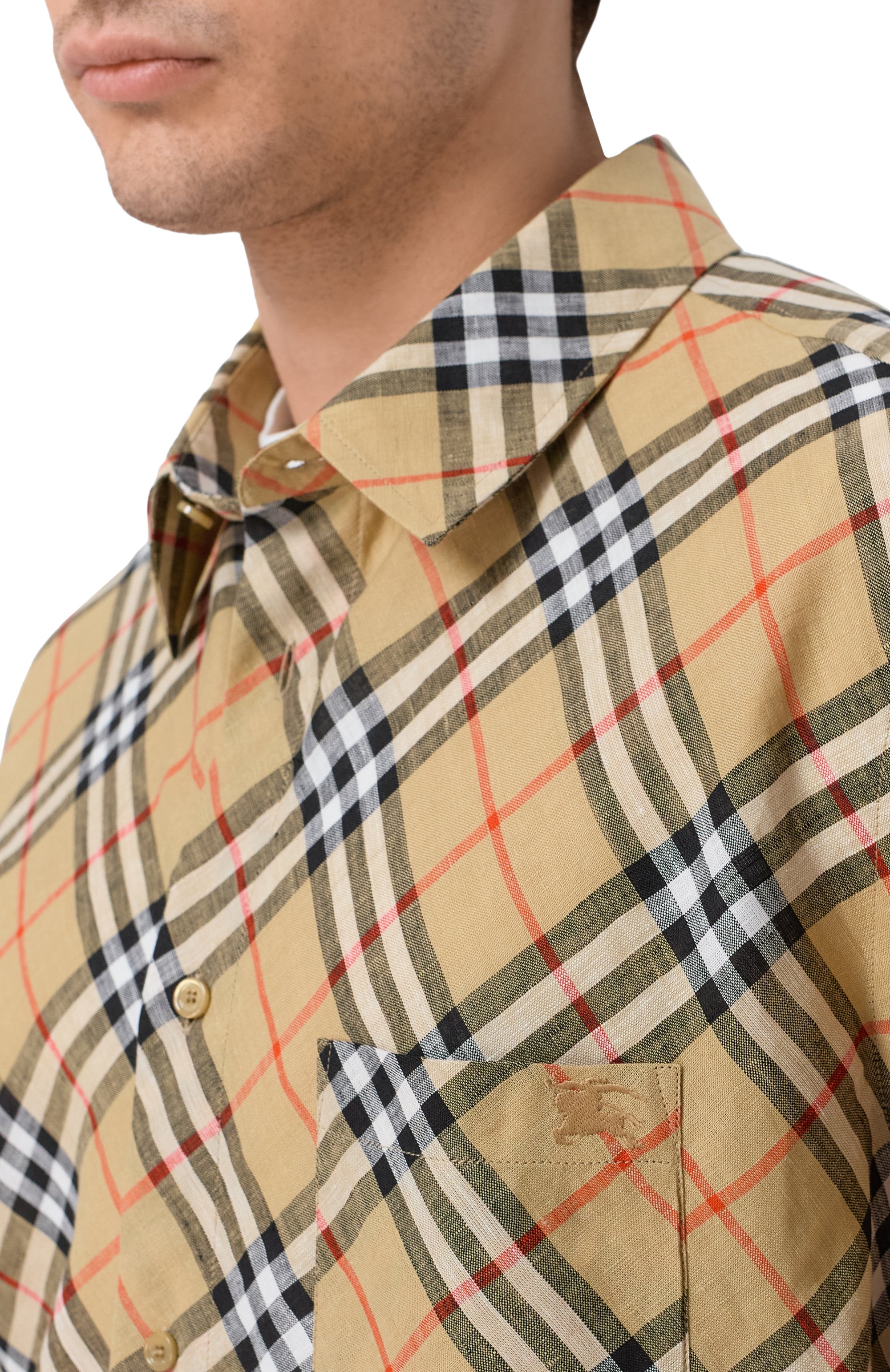 Льняная рубашка BURBERRY, арт. 8123684, фото 5