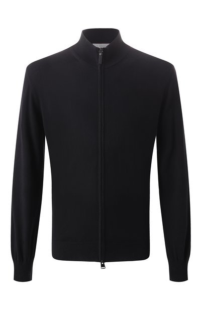 Хлопковый кардиган CANALI черного цвета по цене 52750 руб., арт. C0022/MK00145, фото 1 Хлопковый кардиган CANALI, арт. C0022/MK00145, фото 1