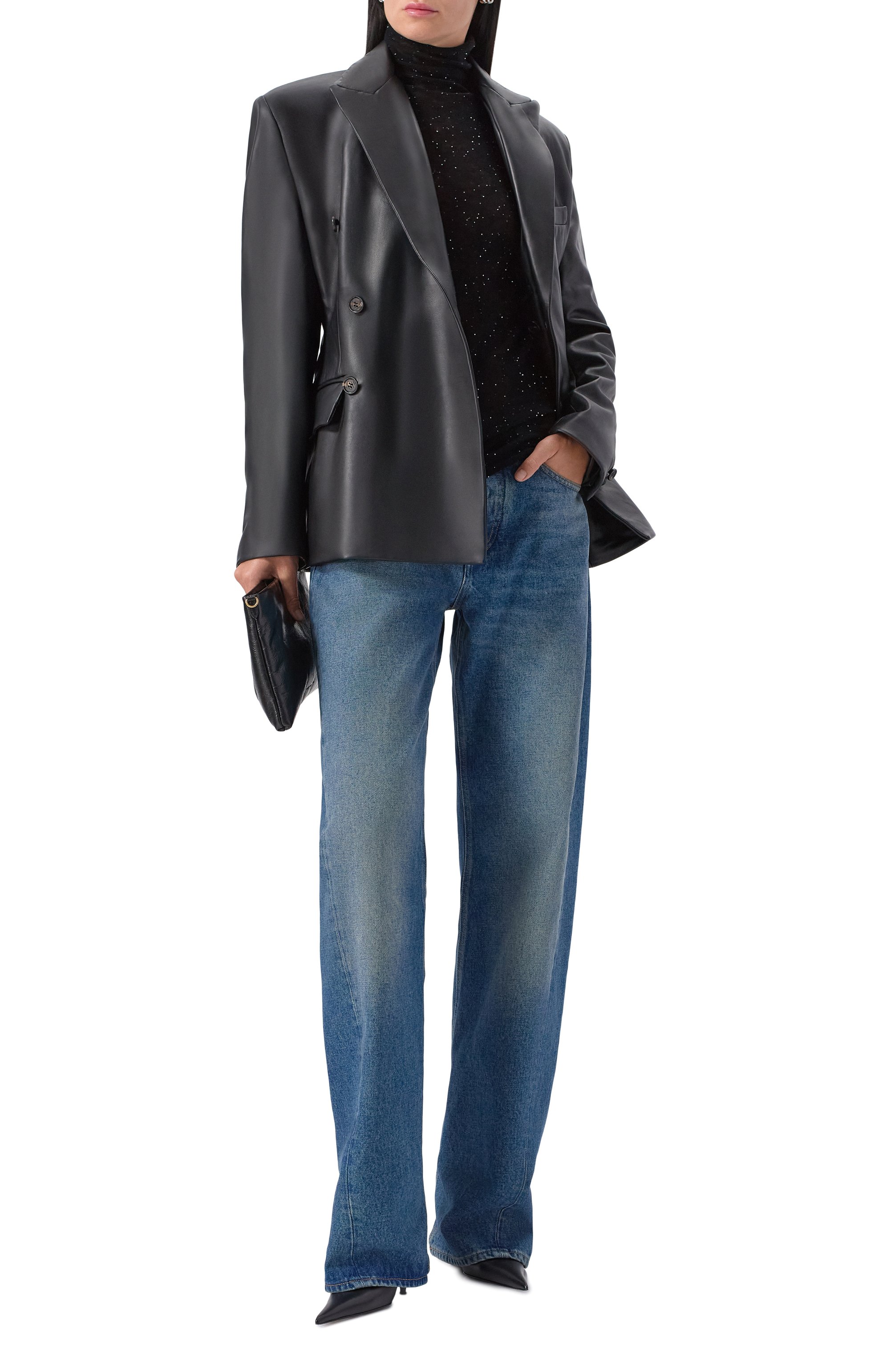 Кожаный жакет GIUSEPPE DI MORABITO, арт. 05FWJA096P 05351, фото 2