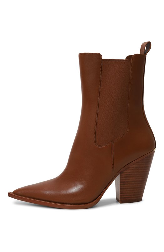 Кожаные ботильоны Leni MICHAEL Michael Kors 40T4LNHE5L Коричневый  40T4LNHE5L Фото 4