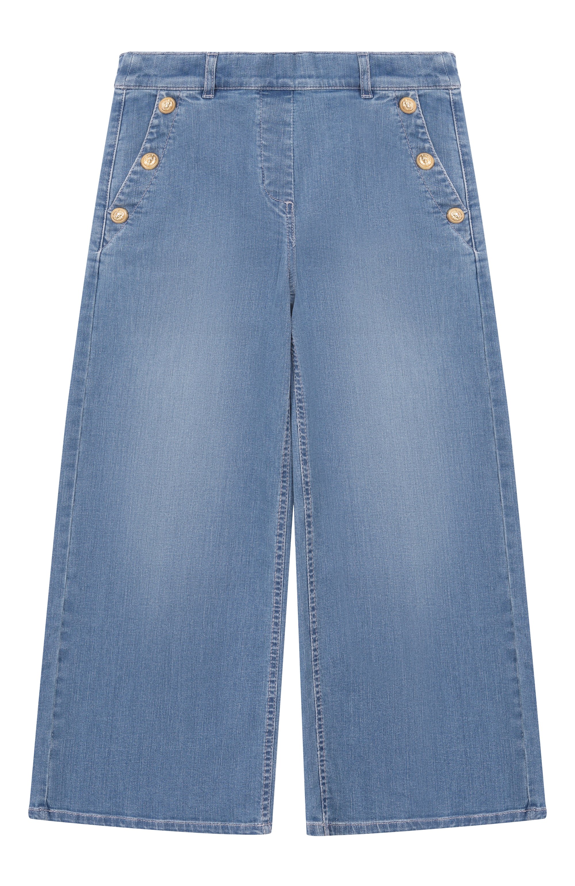 Джинсы BALMAIN голубого цвета по цене 45950 руб., арт. BY6C10, фото 1 Джинсы BALMAIN, арт. BY6C10, фото 1