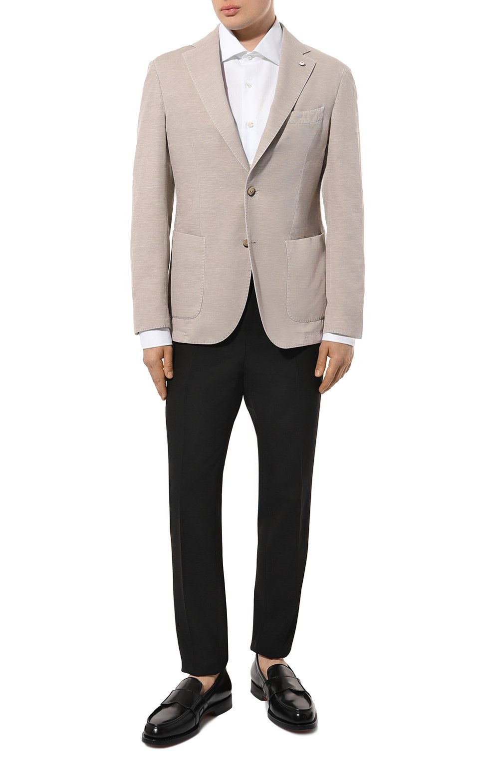 Пиджак из хлопка и льна L.B.M. 1911 светло-бежевого цвета по цене 81800 руб., арт. 2837/45313, фото 3 Пиджак из хлопка и льна L.B.M. 1911, арт. 2837/45313, фото 3