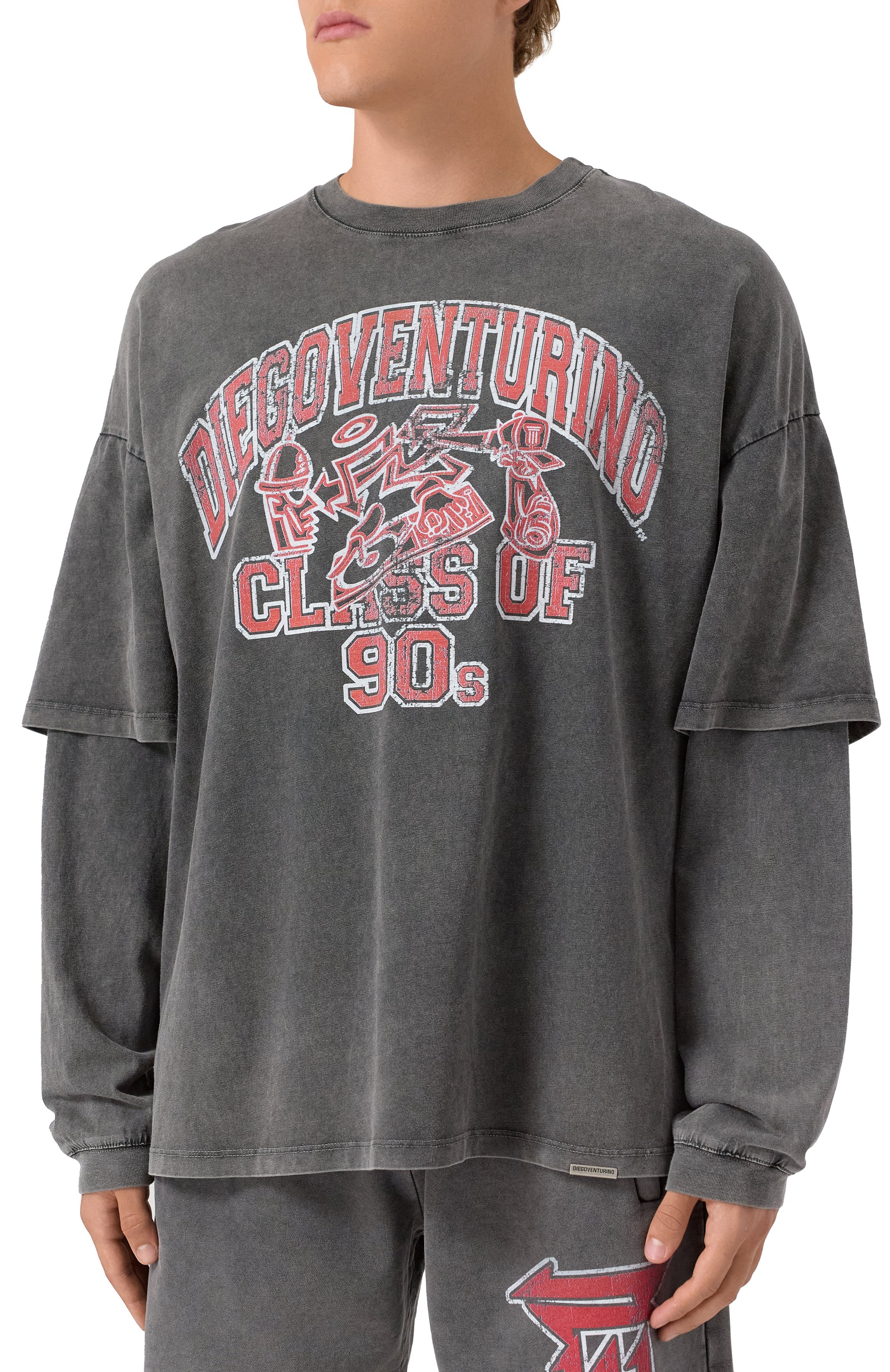 Хлопковый лонгслив DIEGO VENTURINO, арт. DVTS-MLCDVC90, фото 3