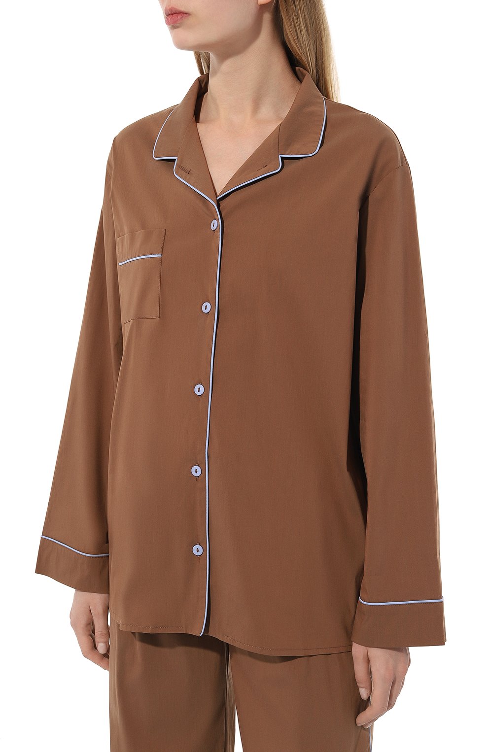Хлопковая пижама PRIMROSE коричневого цвета по цене 19900 руб., арт. 1W.122RB.X042, фото 3 Хлопковая пижама PRIMROSE, арт. 1W.122RB.X042, фото 3